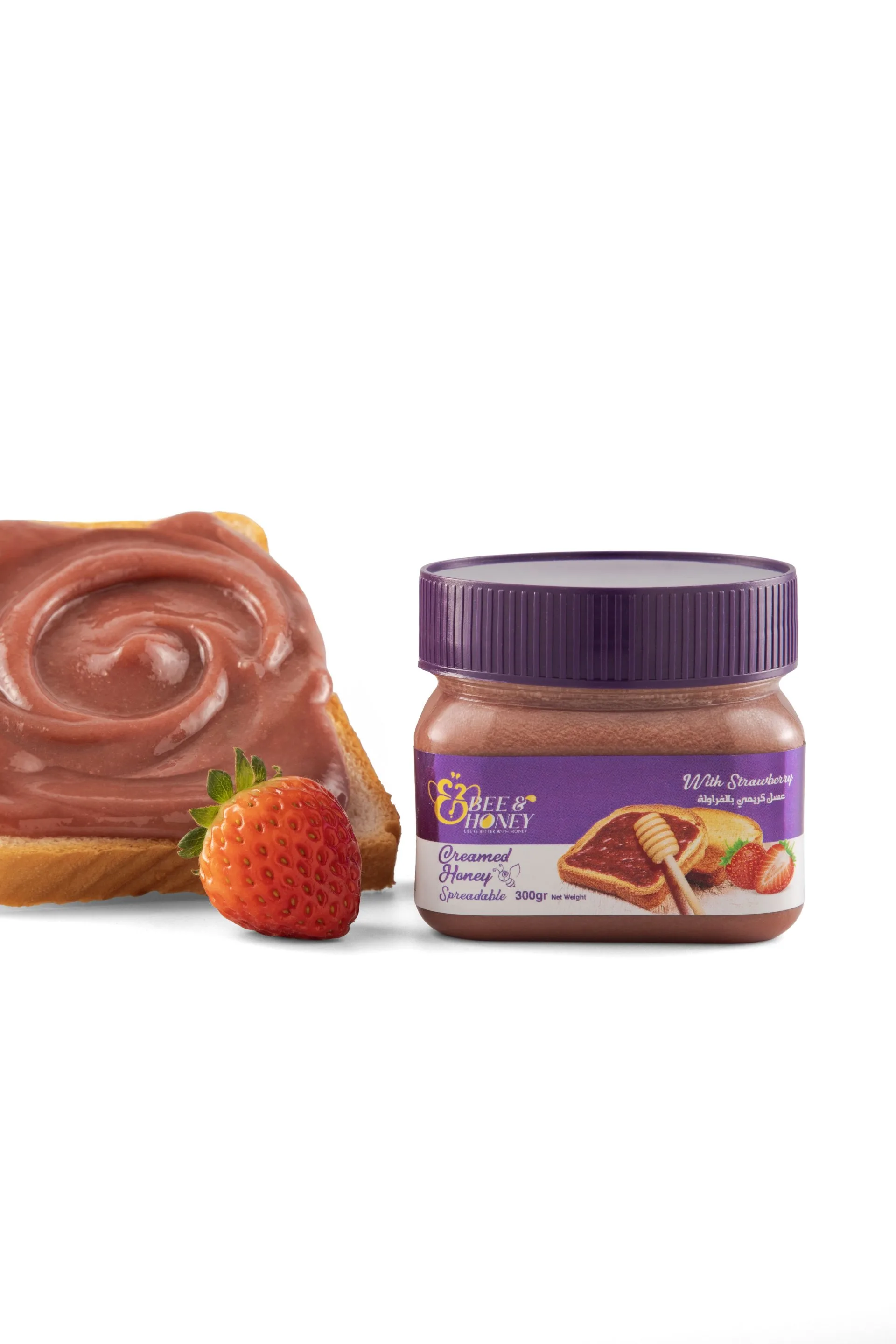 عسل كريمي بنكهة الفراولة